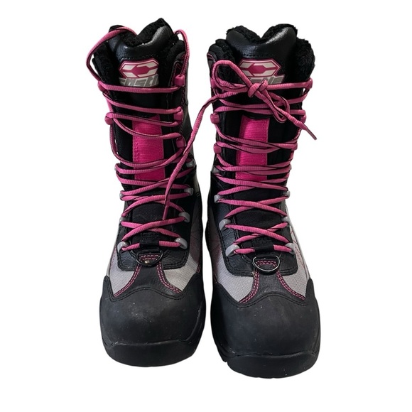 Castle Force women’s snowmobile/winter boot pink black size 6 EUC - Picture 2 of 11